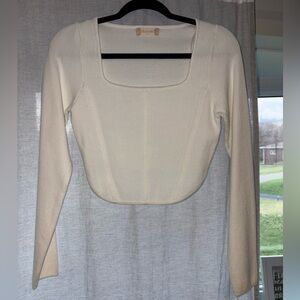 Elegant White Long Sleeve Top